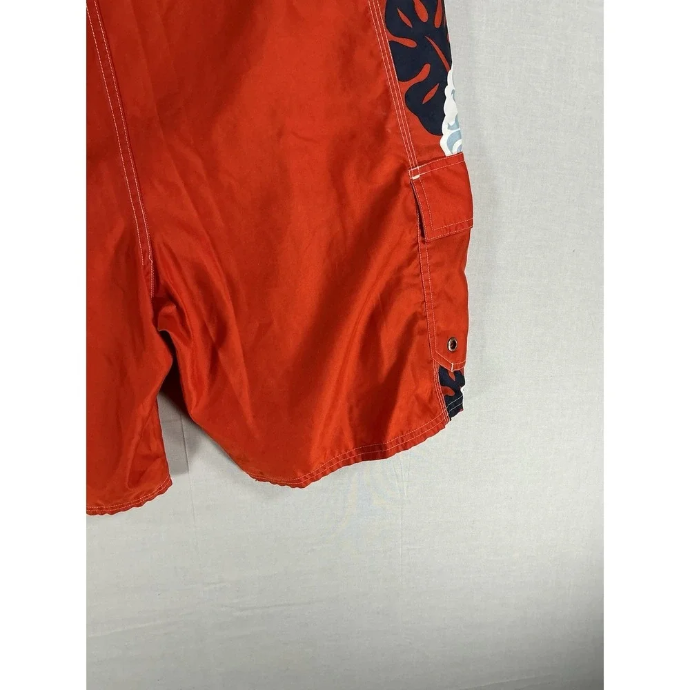 Old Navy Men's Swim Trunks Board Shorts Red Floral Print Size M Drawstring